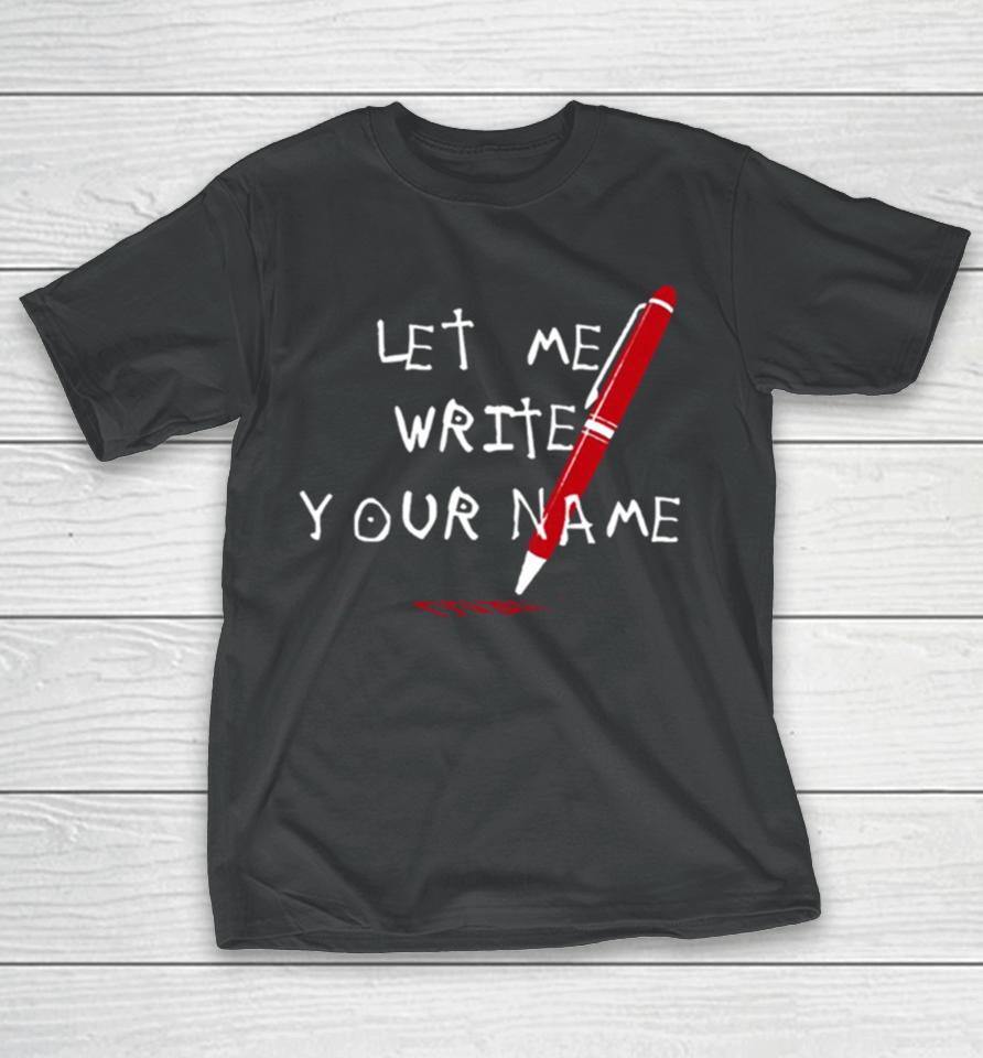 Death Note Anime Light Yagami Let Me Write Your Name T-Shirt