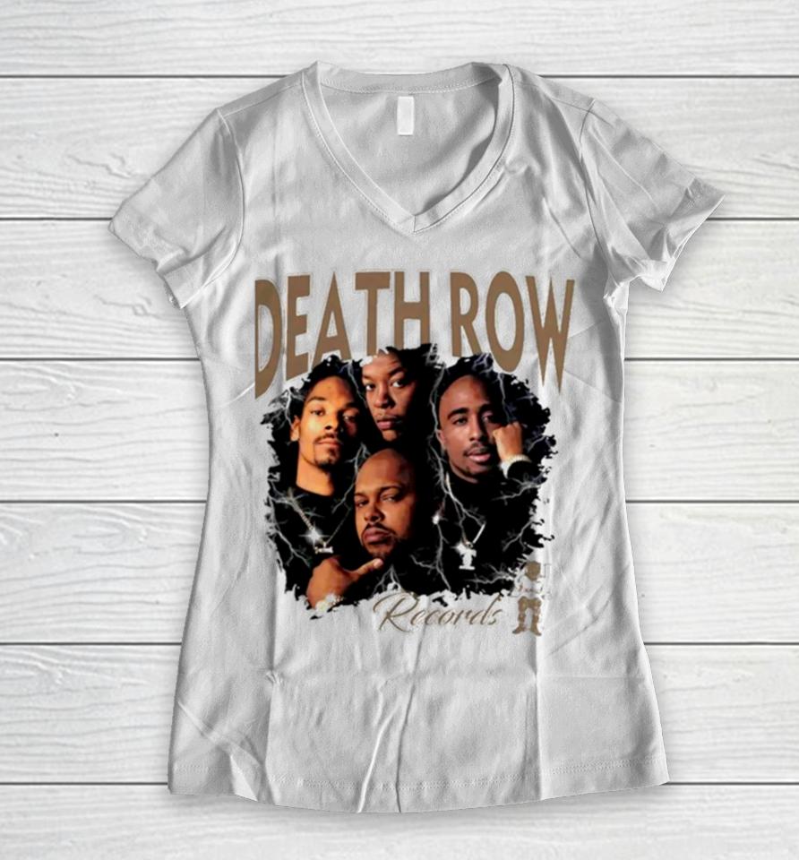 Death Row Records Match Jordan 3 Palomino Women V-Neck T-Shirt