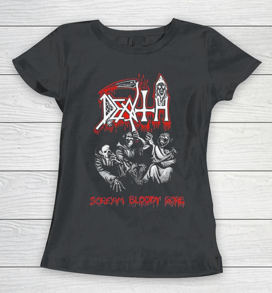 Death Scream Bloody Gore Throwback Women T-Shirt