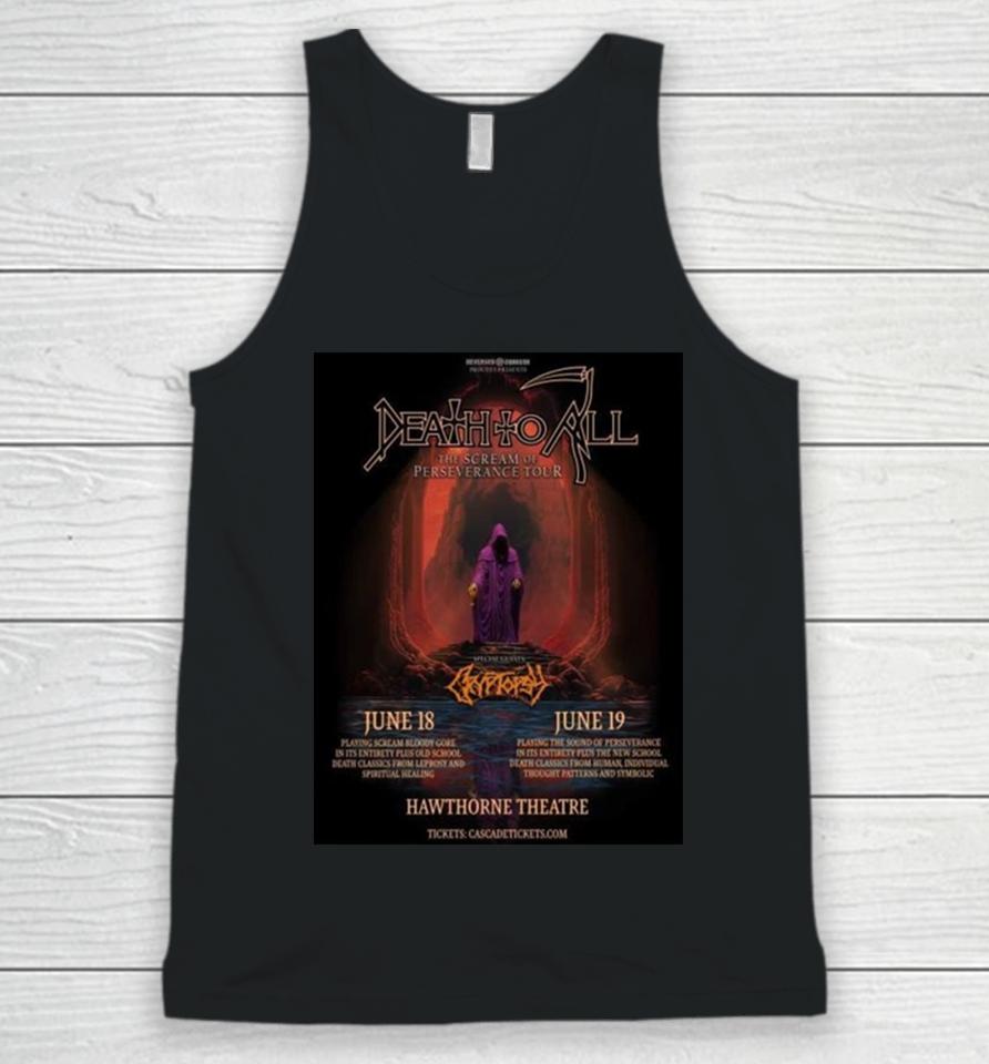 Death To All The Scream Of Perseverance Tour 2024 Unisex Tank Top