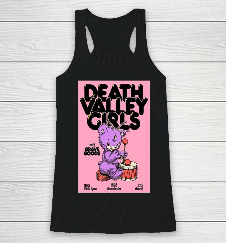 Death Valley Girls March 15 2024 Yes Pink Room Manchester England Racerback Tank