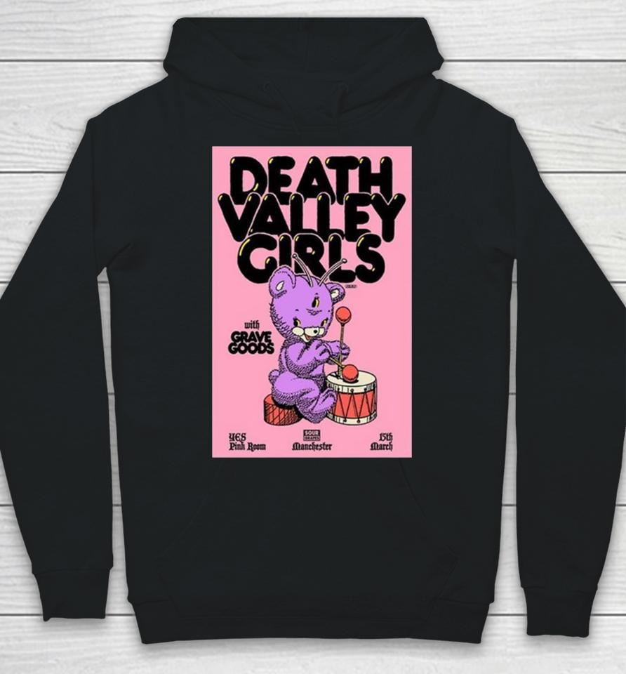 Death Valley Girls March 15 2024 Yes Pink Room Manchester England Hoodie