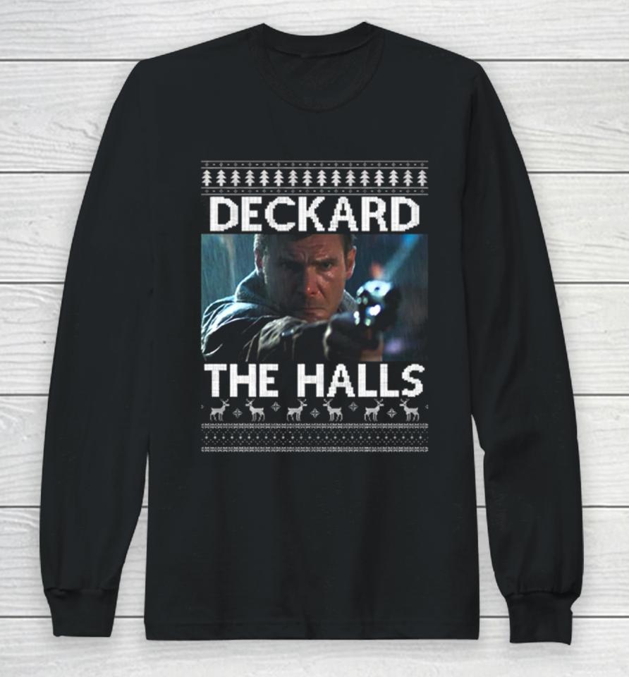 Deckard The Halls Blade Runner Christmas Knit Long Sleeve T-Shirt