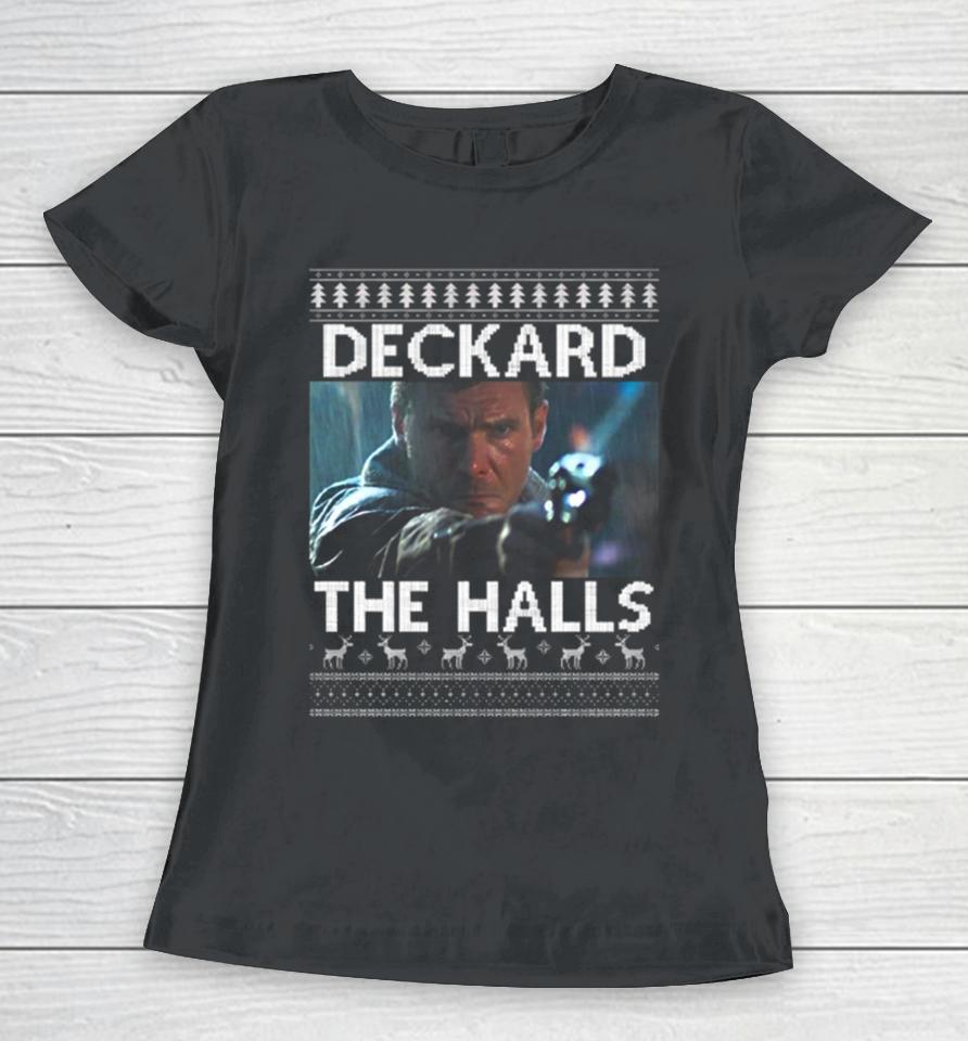 Deckard The Halls Blade Runner Christmas Knit Women T-Shirt