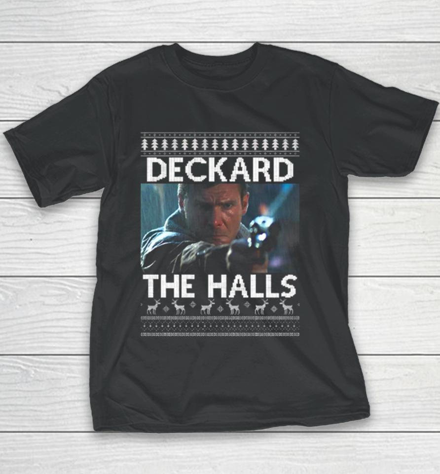 Deckard The Halls Blade Runner Christmas Knit Youth T-Shirt