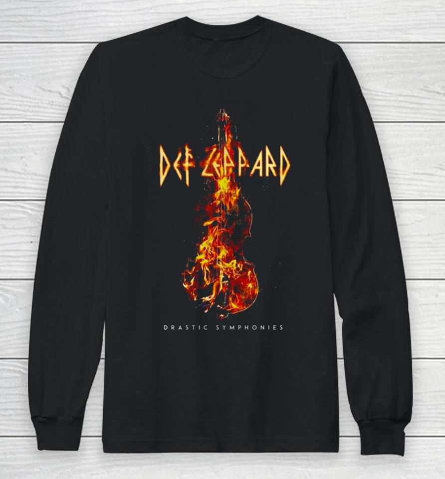 Def Leppard Guitar On Fire Long Sleeve T-Shirt