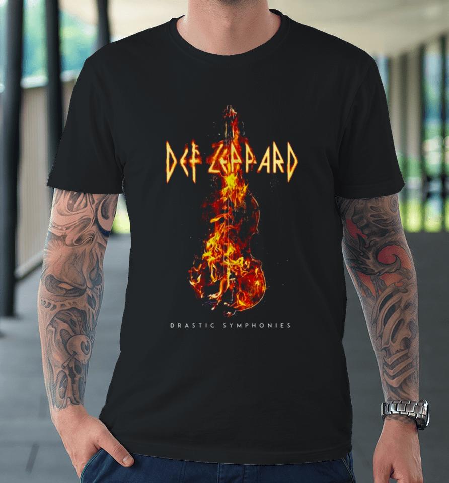 Def Leppard Guitar On Fire Premium T-Shirt