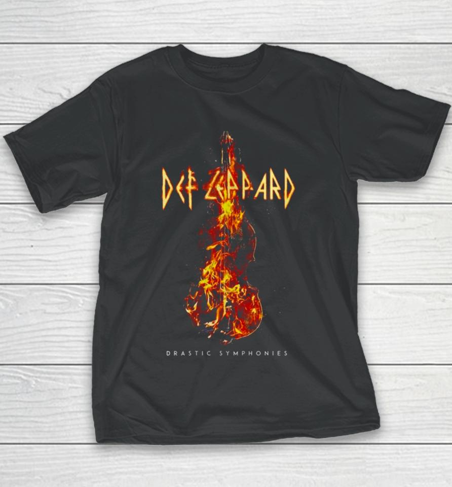 Def Leppard Guitar On Fire Youth T-Shirt