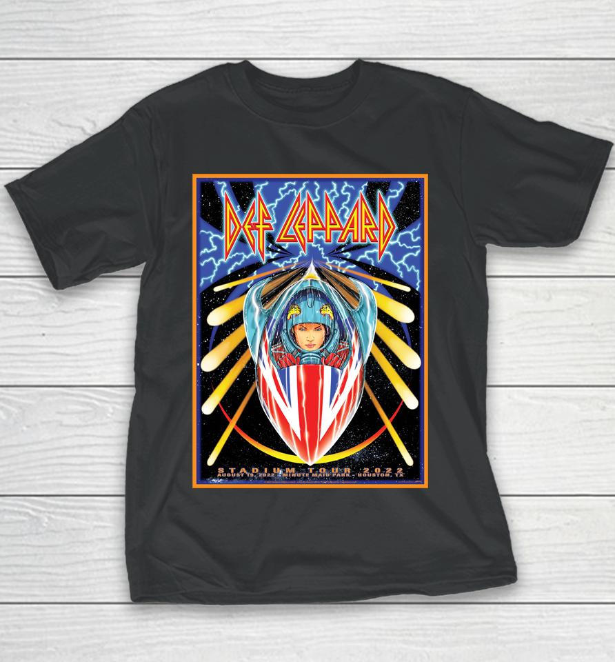 Def Leppard Houston August 19, 2022 The Stadium Tour Youth T-Shirt