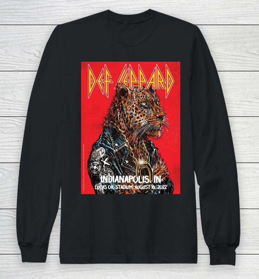 Def Leppard Indianapolis August 16, 2022 The Stadium Tour Long Sleeve T-Shirt
