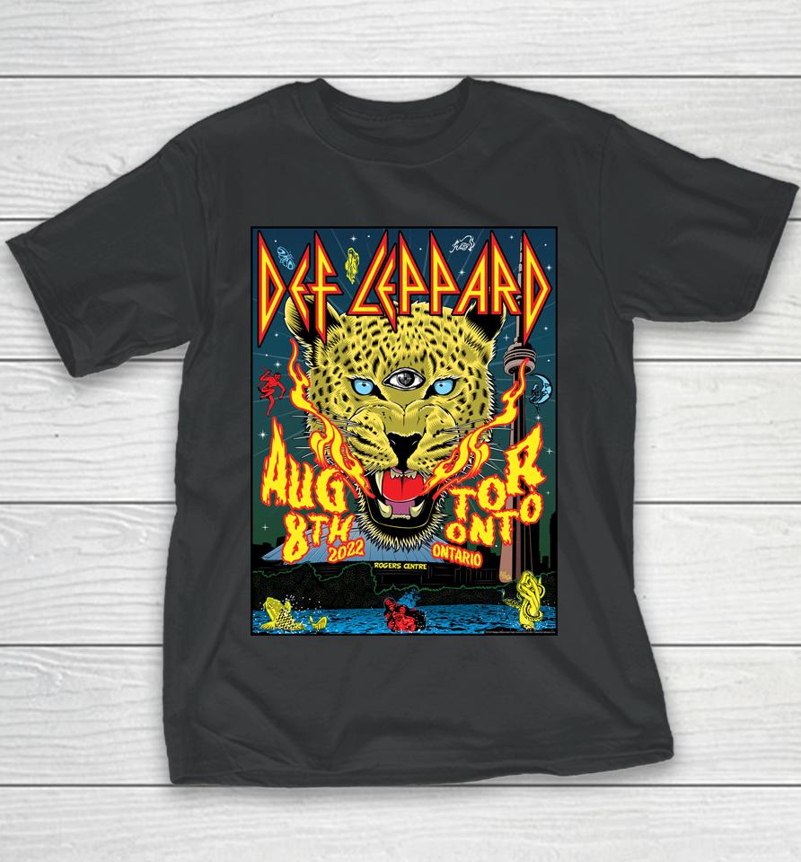 Def Leppard Toronto August 8, 2022 The Stadium Tour Youth T-Shirt
