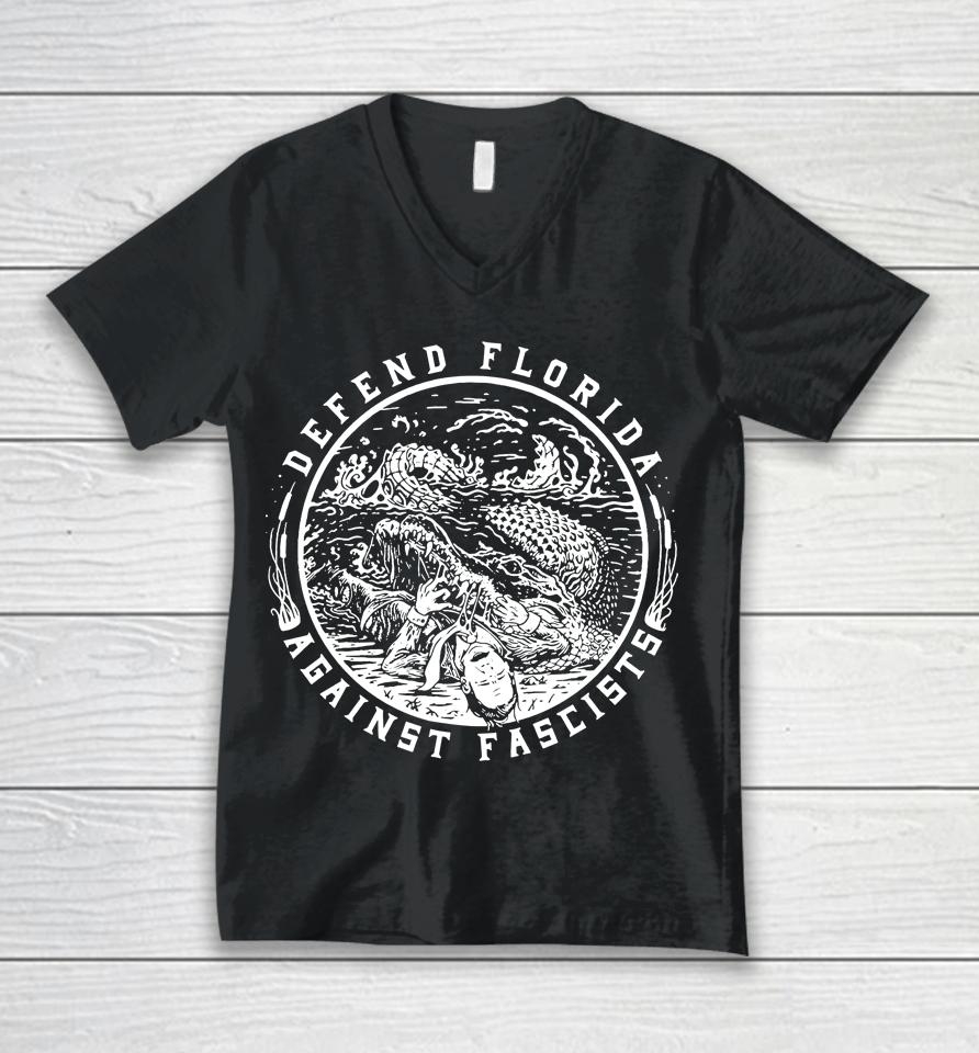 Defend Florida Against Fascists Unisex V-Neck T-Shirt