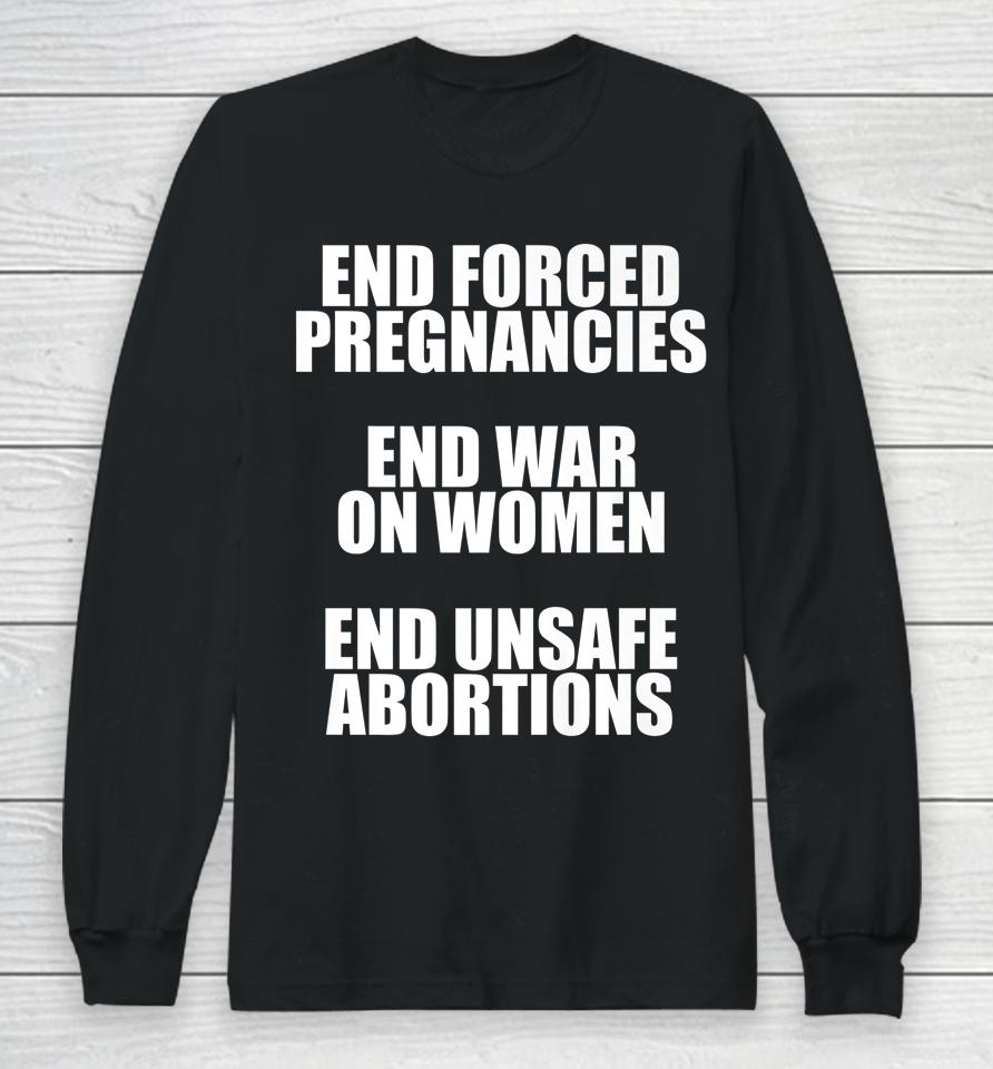 Defend Roe V Wade Pro Choice Abortion Rights Feminism Long Sleeve T-Shirt