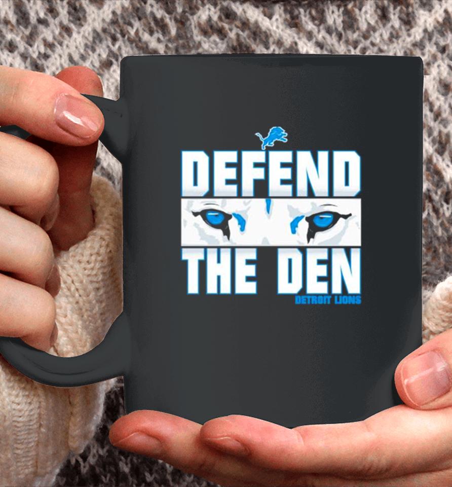 Defend The Den Detroit Lions Eyes Ice Blue Coffee Mug