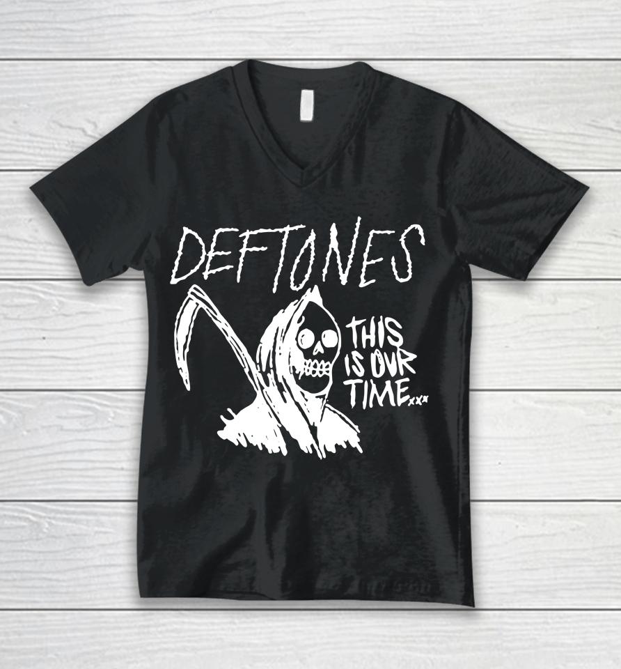Deftones Reaper Black Unisex V-Neck T-Shirt