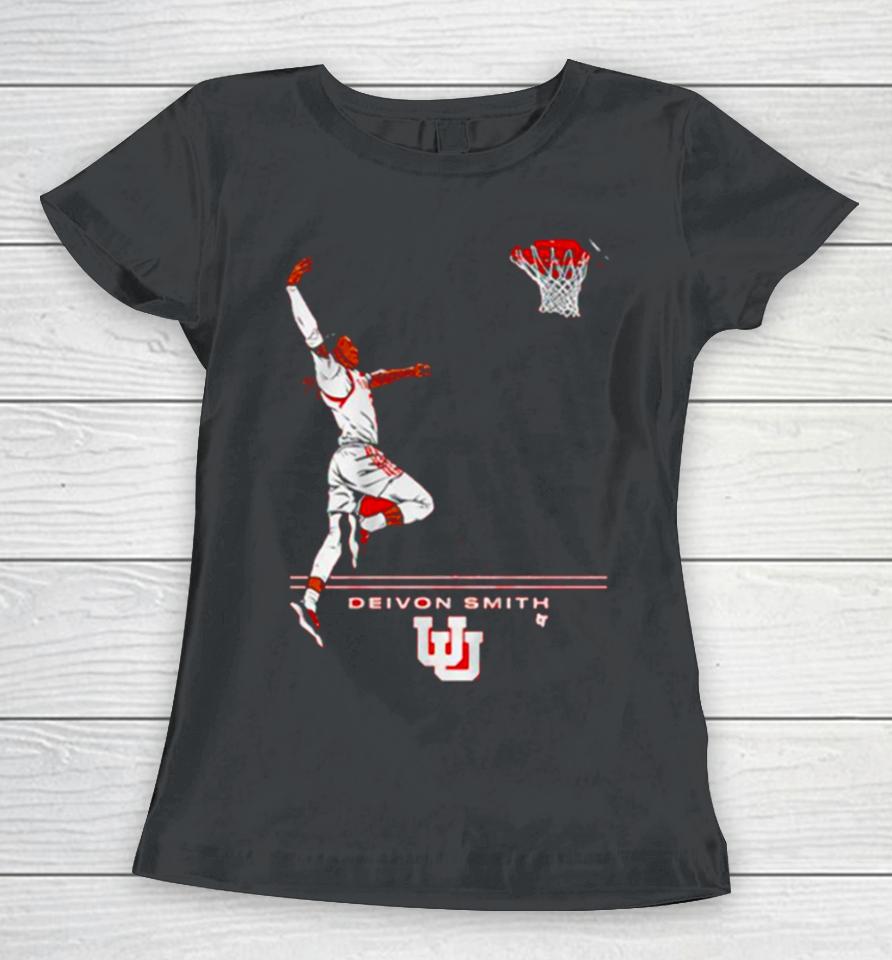 Deivon Smith Utah Jazz Basketball Nba Superstar Pose Women T-Shirt