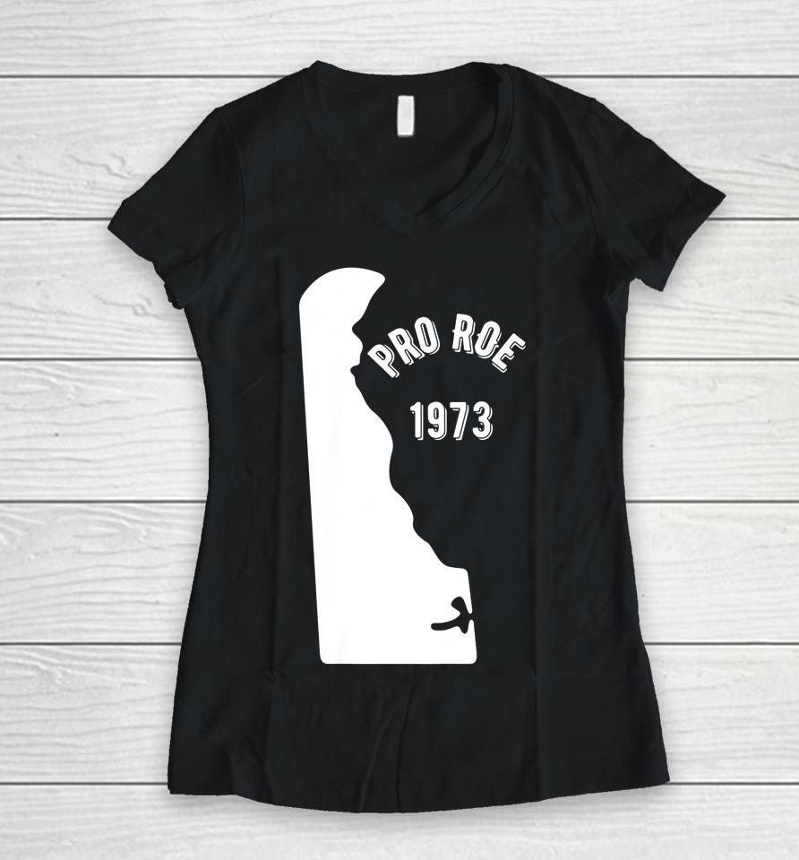 Delaware Pro Roe 1973 Women V-Neck T-Shirt