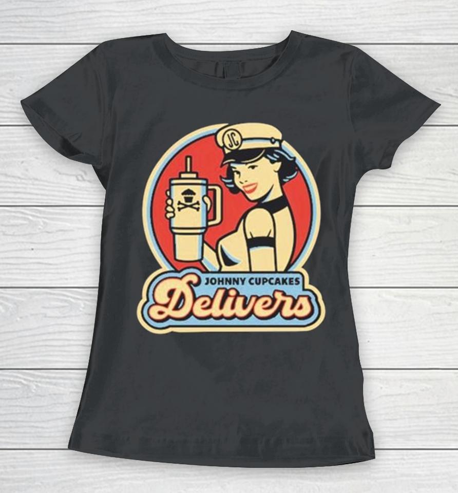 Delivers Stan Lee Cup Cakes Parody Women T-Shirt