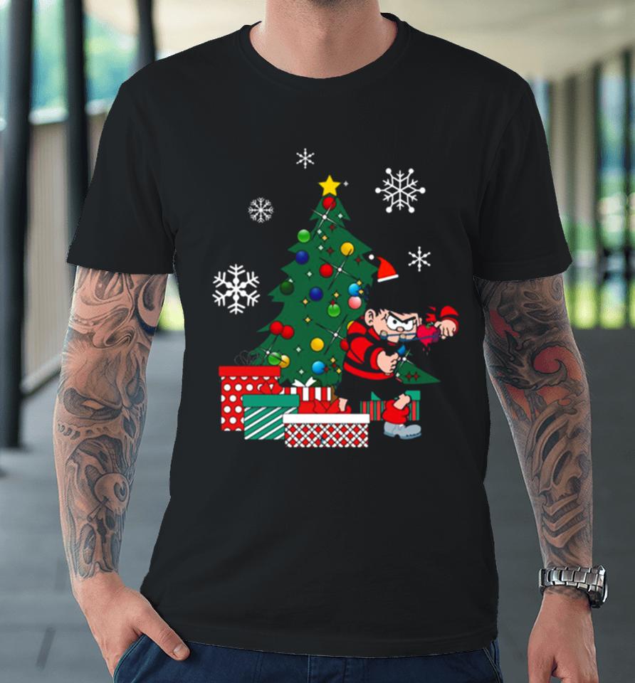 Dennis The Menace Around The Christmas Tree Premium T-Shirt