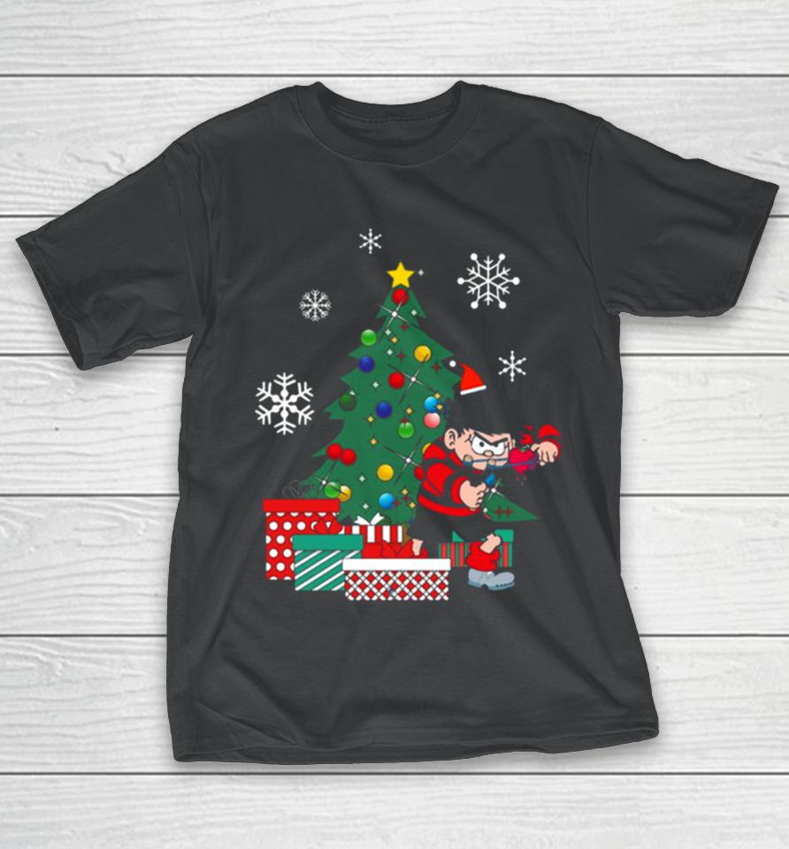 Dennis The Menace Around The Christmas Tree T-Shirt