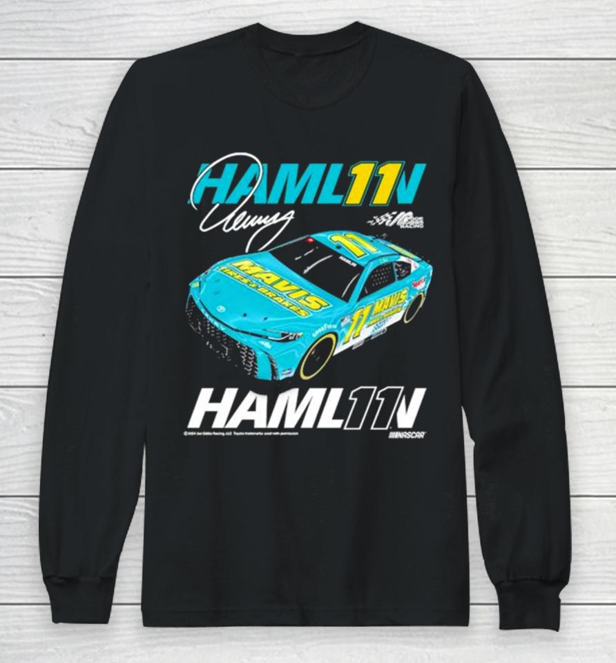Denny Hamlin Joe Gibbs Mavis Car Long Sleeve T-Shirt