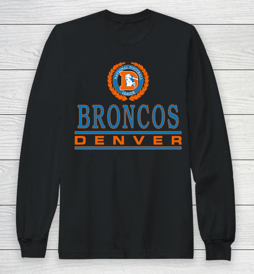 Denver Broncos Crest Homage Long Sleeve T-Shirt