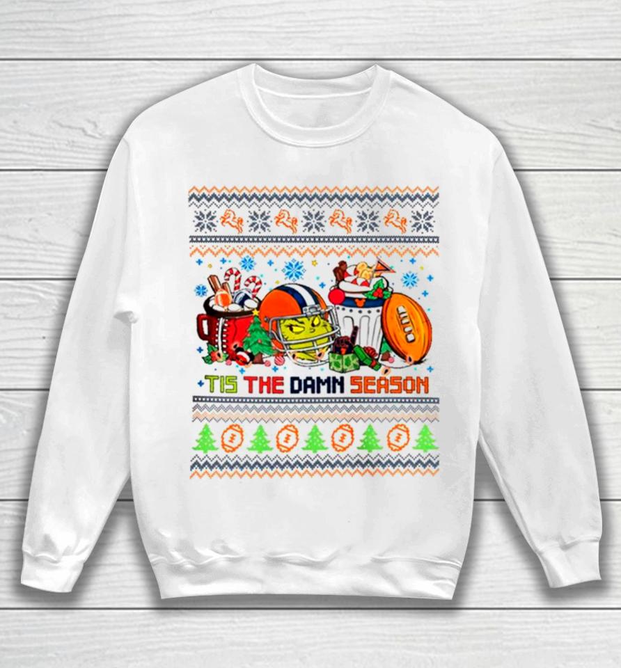 Denver Broncos Grinch Tis The Season Ugly Christmas Sweatshirt