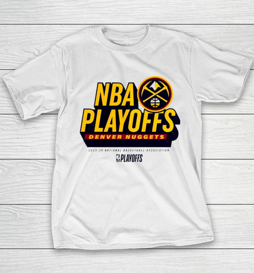 Denver Nuggets 2024 Nba Playoffs Defensive Stance Youth T-Shirt