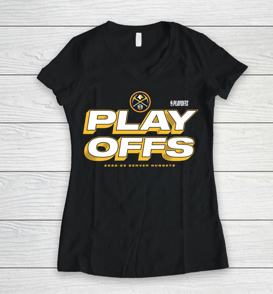 Denver Nuggets Fanatics Branded 2023 Nba Playoffs Starter Women V-Neck T-Shirt