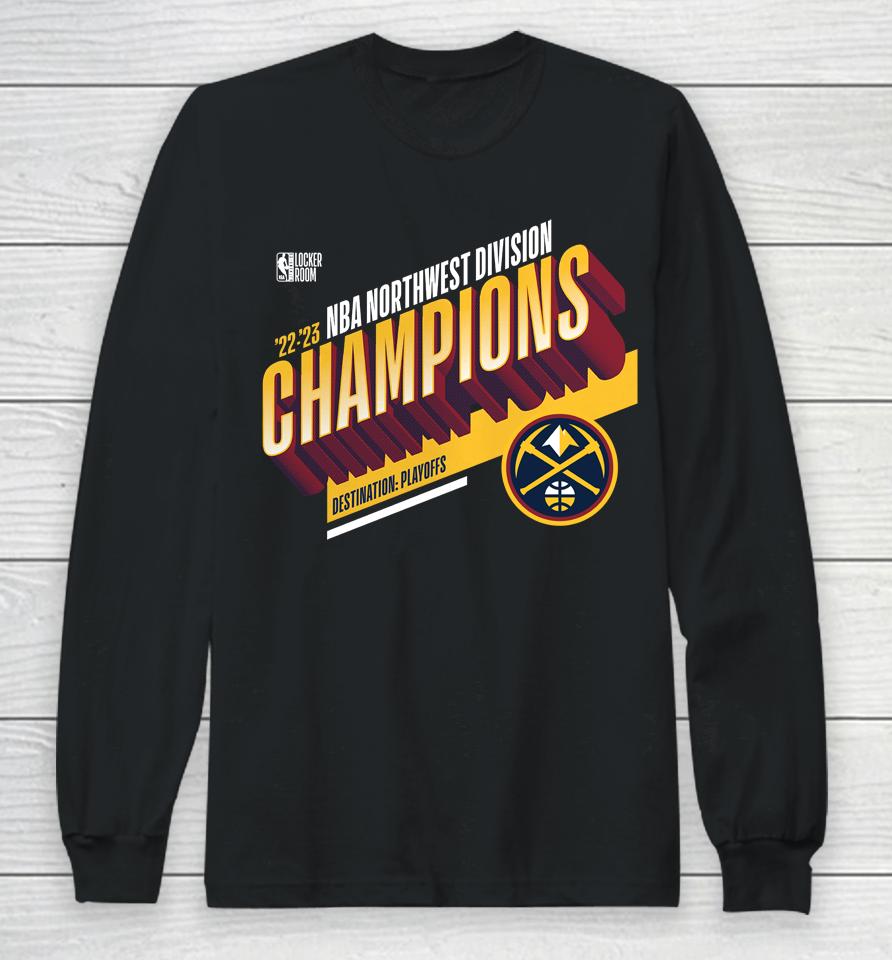 Denver Nuggets Fanatics Branded 2023 Northwest Division Champions Locker Room Long Sleeve T-Shirt