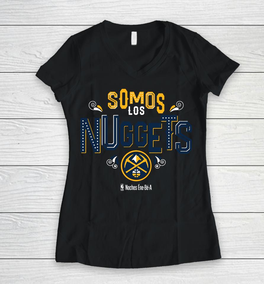 Denver Nuggets Noches Ene-Be-A Women V-Neck T-Shirt