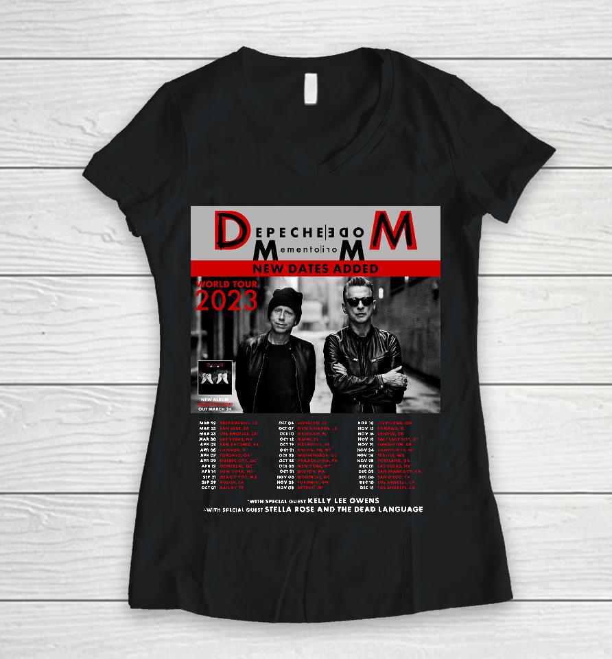 Depeche Mode Memento Mori Tour 2023 Women V-Neck T-Shirt