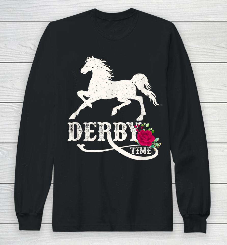 Derby Day 2023 Derby Kentucky Horse Derby Dress Derby Suit Long Sleeve T-Shirt