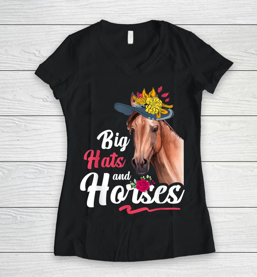 Derby Day 2023 Derby Kentucky Horse Derby Dress Women V-Neck T-Shirt