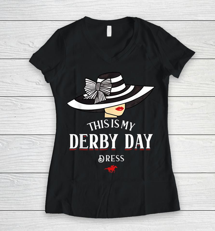 Derby Day 2023 Kentucky Dresses Vintage Funnyderby Day Dress Women V-Neck T-Shirt