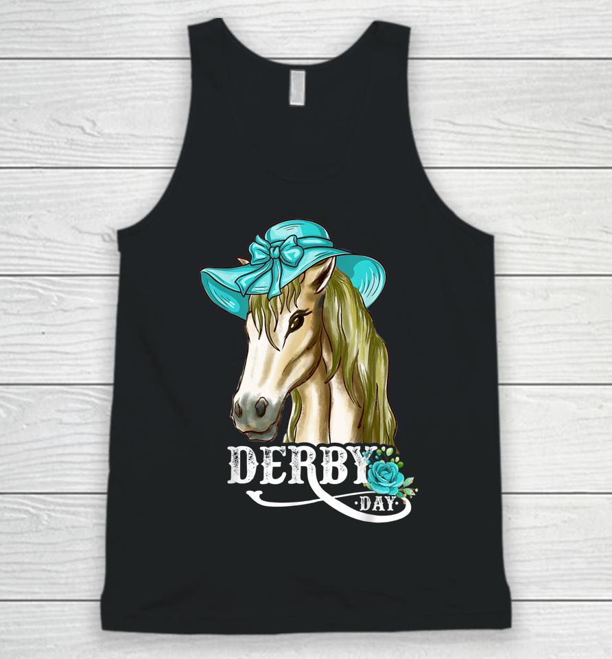 Derby Day Horse Racing Derby Dress Hats And Horses Unisex Tank Top