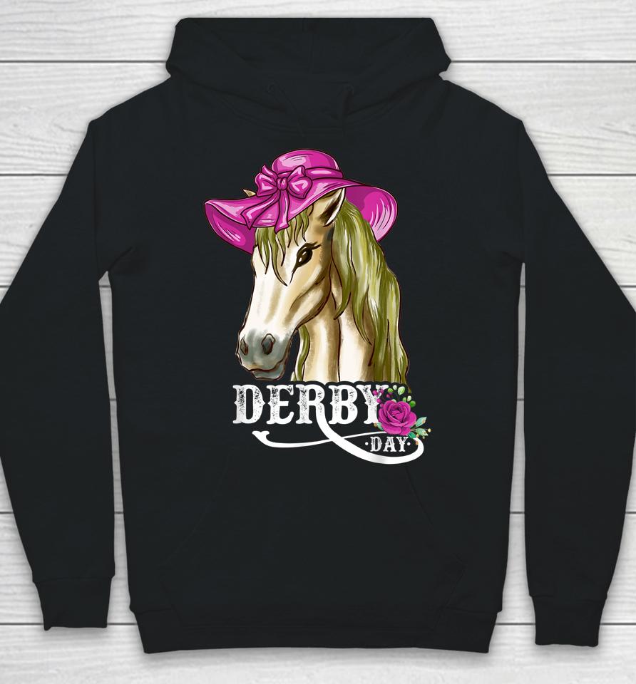 Derby Day Horse Racing Derby Dress Hats And Horses Hoodie