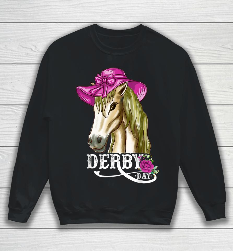 Derby Day Horse Racing Derby Dress Hats And Horses Sweatshirt