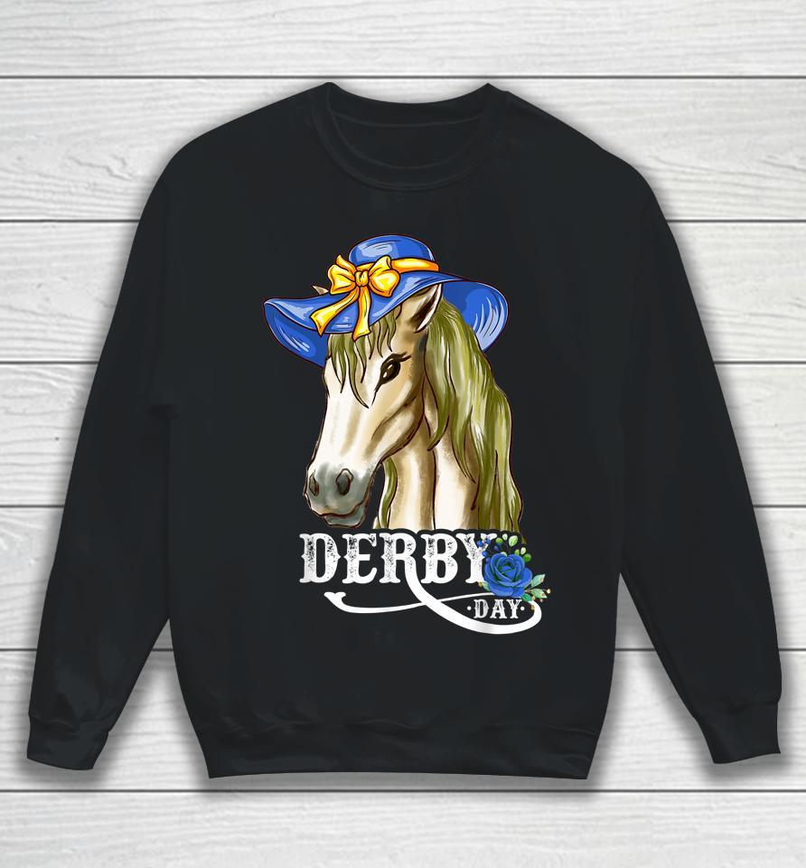 Derby Day Horse Racing Derby Dress Hats And Horses Sweatshirt
