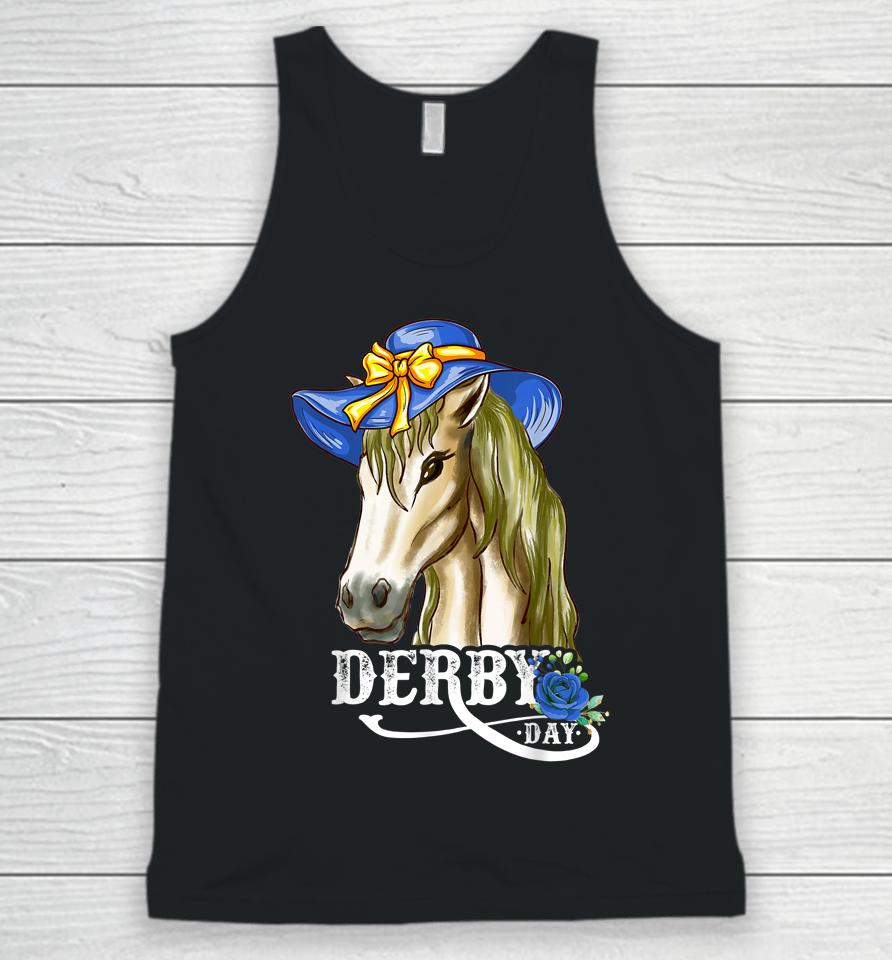 Derby Day Horse Racing Derby Dress Hats And Horses Unisex Tank Top