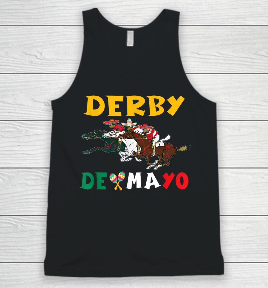 Derby De Mayo Time Kentucky Horse Race Cinco De Derby Unisex Tank Top