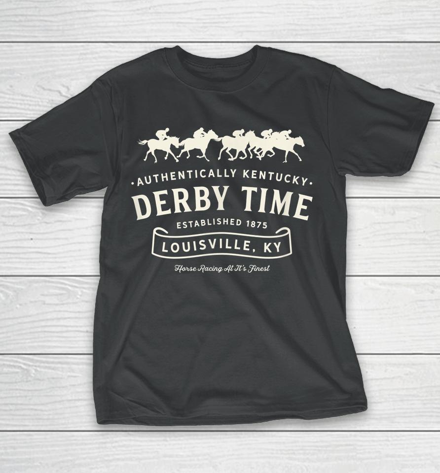 Derby Time Louisville Kentucky Horse Racing Vintage T-Shirt