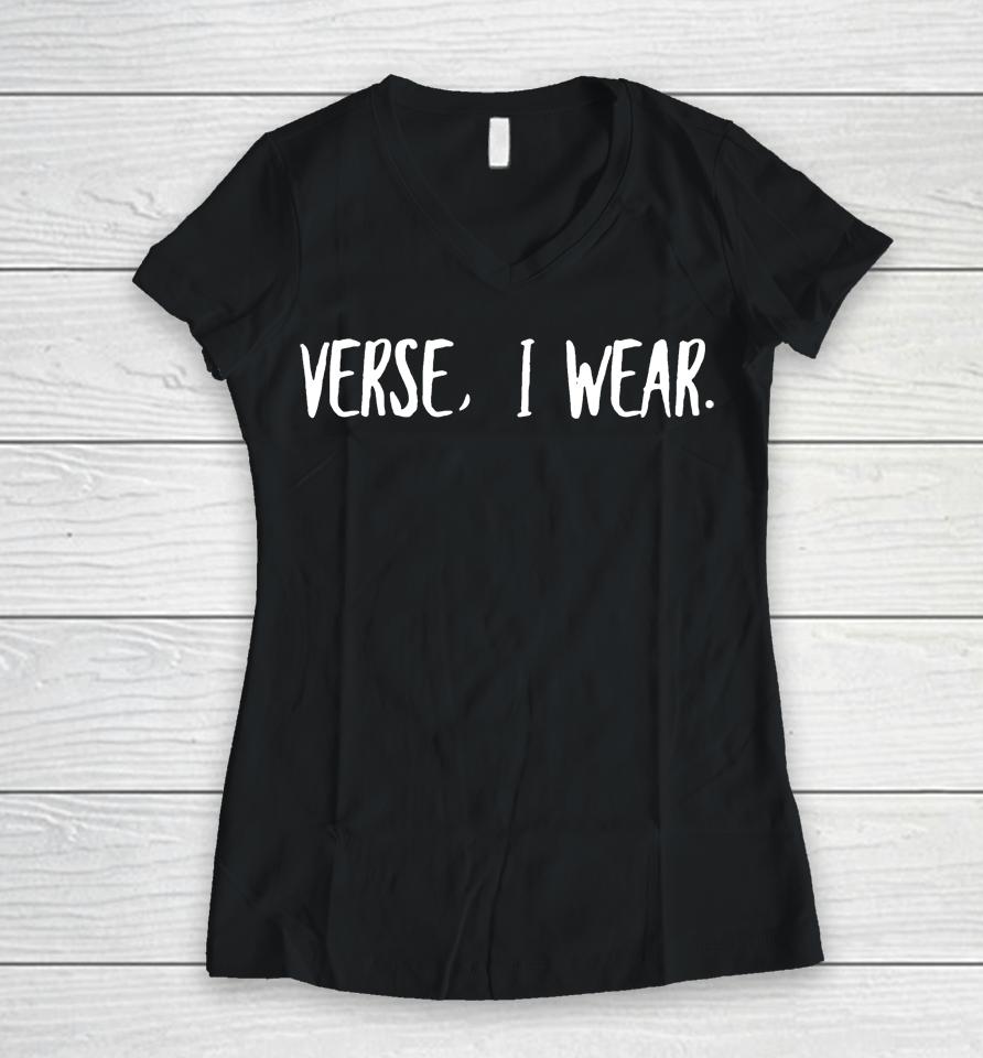 Derek Bolt Werse I Wear Women V-Neck T-Shirt