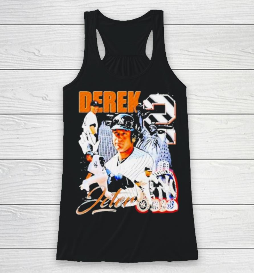 Derek Jeter New York Yankees Baseball Graphic Poster Racerback Tank
