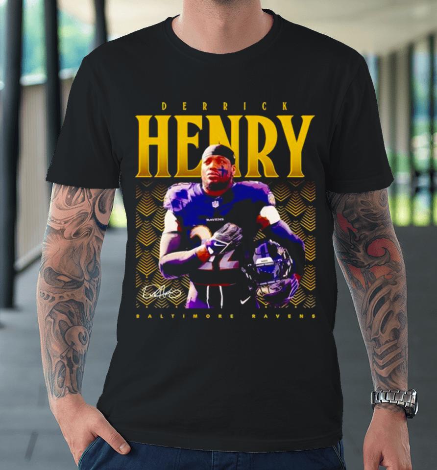 Derrick Henry Baltimore Ravens Signature Premium T-Shirt