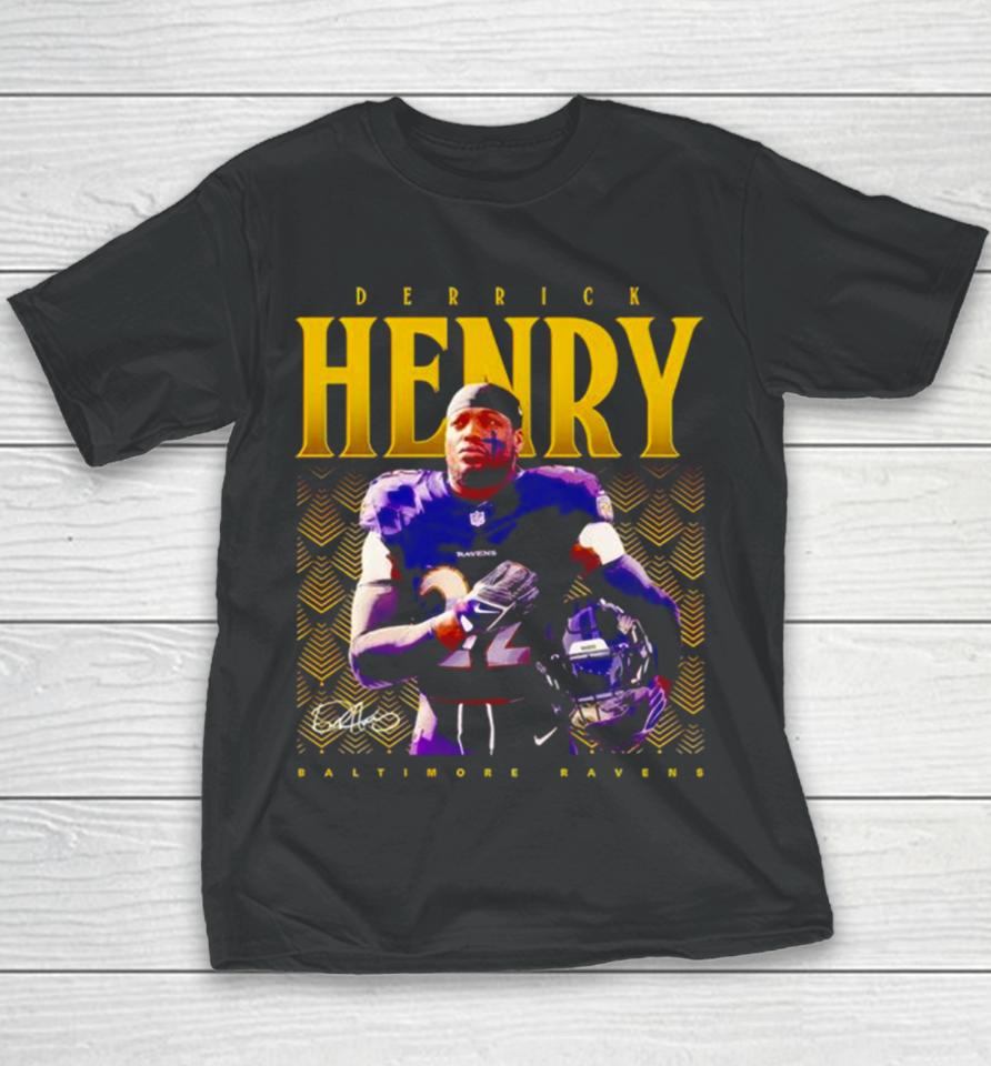 Derrick Henry Baltimore Ravens Signature Youth T-Shirt