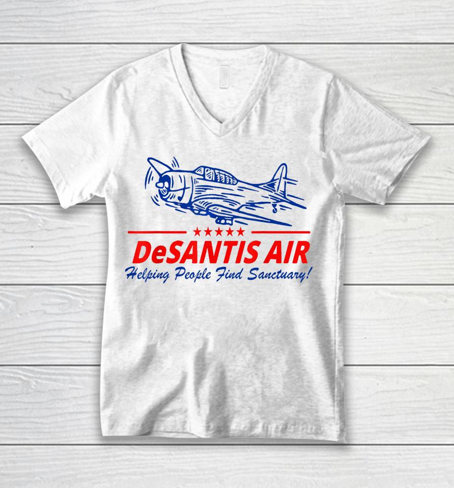 Desantis Air Border Relocation Services Unisex V-Neck T-Shirt