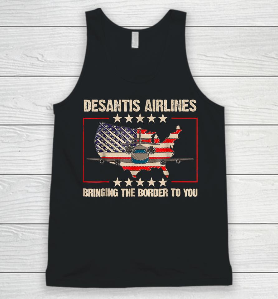 Desantis Airlines Bringing The Border To You Unisex Tank Top