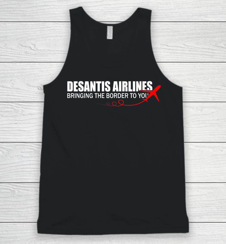 Desantis Airlines Funny Political Meme Ron Desantis Unisex Tank Top