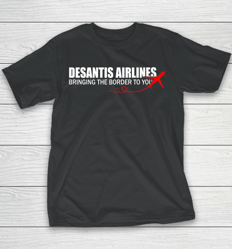 Desantis Airlines Funny Political Meme Ron Desantis Youth T-Shirt